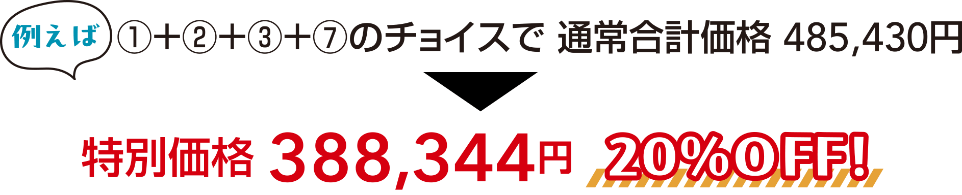 特別価格388,344円　20%OFF